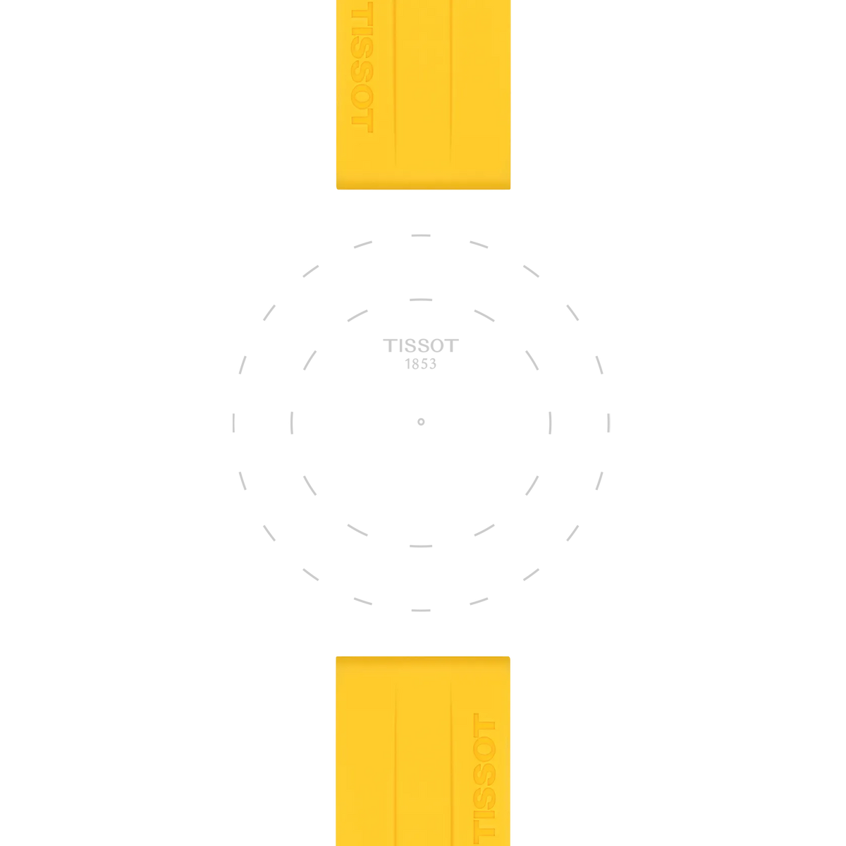 Tissot Official Silicone Yellow Strap Lugs 22 mm 3