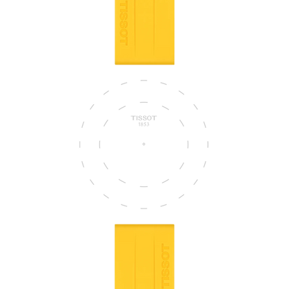 Tissot Official Silicone Yellow Strap Lugs 22 mm 3