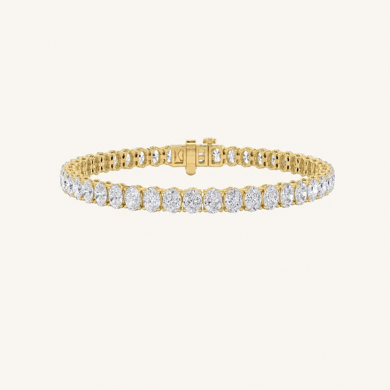 10CT Oval Cut Lab Grown Diamond Tennis Bracelet
