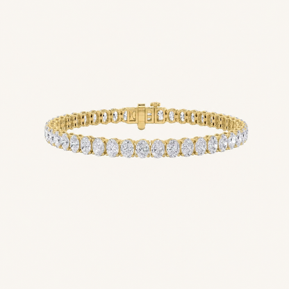 10CT Oval Cut Lab Grown Diamond Tennis Bracelet
