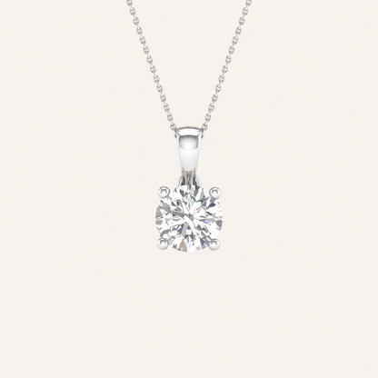 0.50CT Round Cut Lab Grown Diamond Pendant