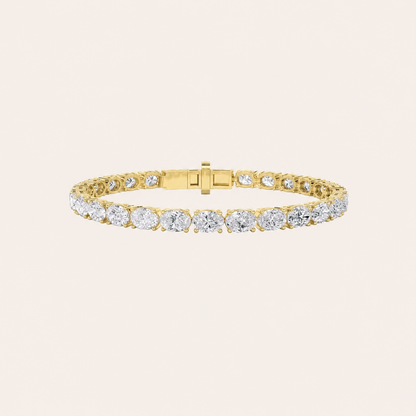 10CT Oval Cut Lab Grown Diamond East & West Tennis Bracelet
