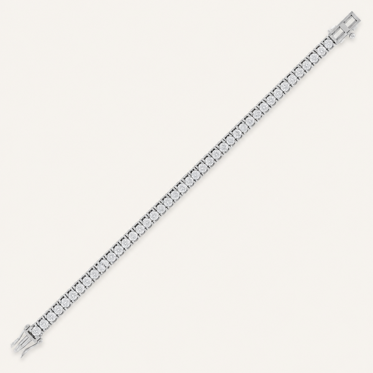 4.00CT Round Cut Lab Grown Diamond Tennis Bracelet
