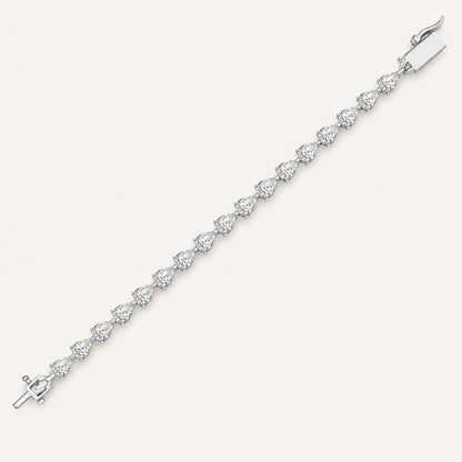 5.00CT Pear Cut Lab Grown Diamond Tennis Bracelet