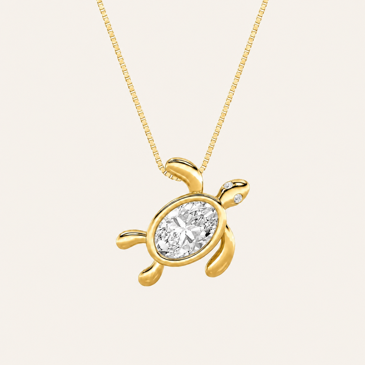 1.5CT Oval Cut Lab Grown Diamond Pendant Necklace