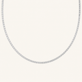 40CT Emerald Cut Lab Grown Diamond Tennis Necklace