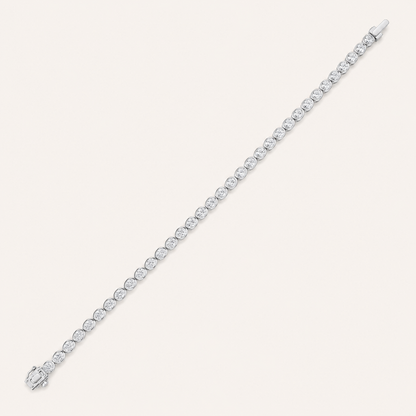 10CT Oval Cut Lab Grown Diamond East West Bezel Set Tennis Bracelet