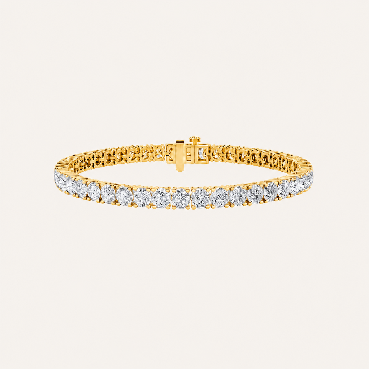 10CT Round Cut Lab Grown Diamond Tennis Bracelet