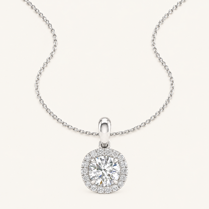 0.60CT Round Cut Lab Grown Diamond Pendant