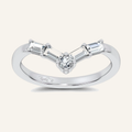 0.25CT Rectangular Certified Lab Grown Diamond Enhancer Band