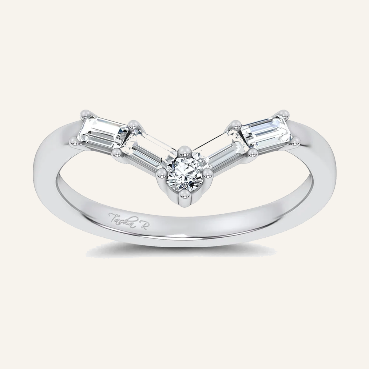 0.25CT Rectangular Certified Lab Grown Diamond Enhancer Band