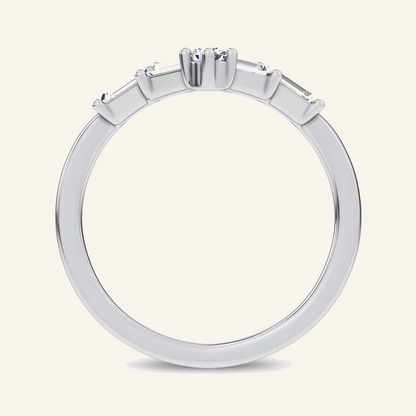 0.25CT Rectangular Certified Lab Grown Diamond Enhancer Band