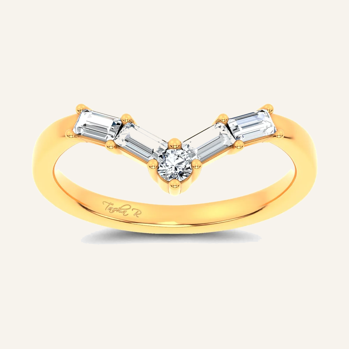 0.25CT Rectangular Certified Lab Grown Diamond Enhancer Band