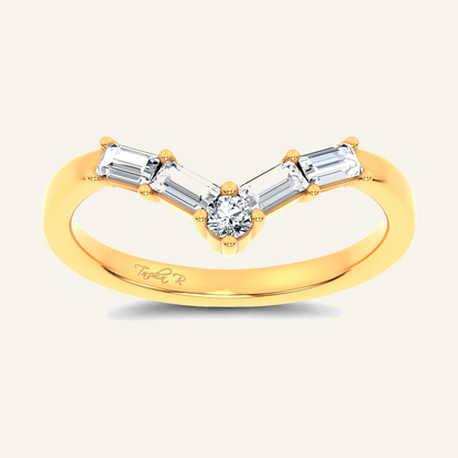 0.25CT Rectangular Certified Lab Grown Diamond Enhancer Band