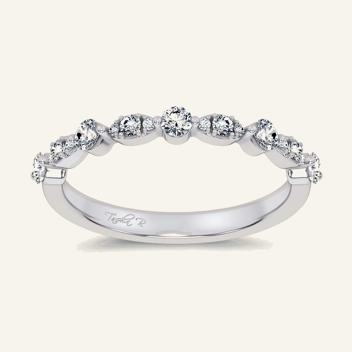 0.25CT Round Cut Certified Lab Grown Diamond Band