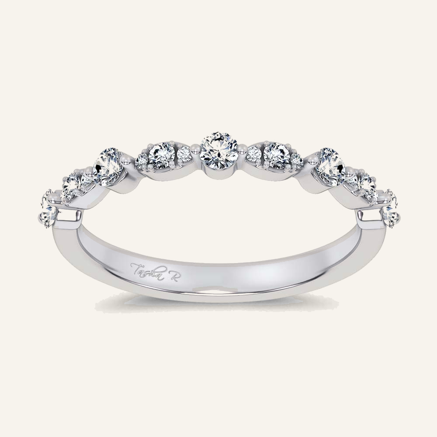 0.25CT Round Cut Certified Lab Grown Diamond Band