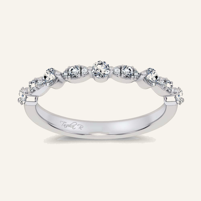 0.25CT Round Cut Certified Lab Grown Diamond Band