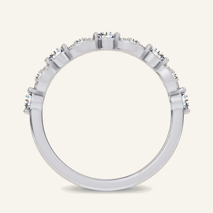 0.25CT Round Cut Certified Lab Grown Diamond Band