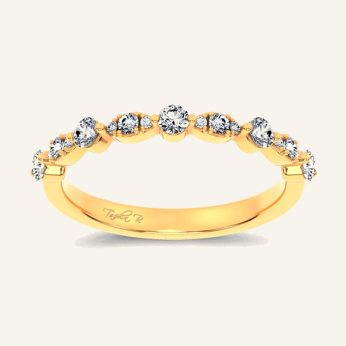 0.25CT Round Cut Certified Lab Grown Diamond Band