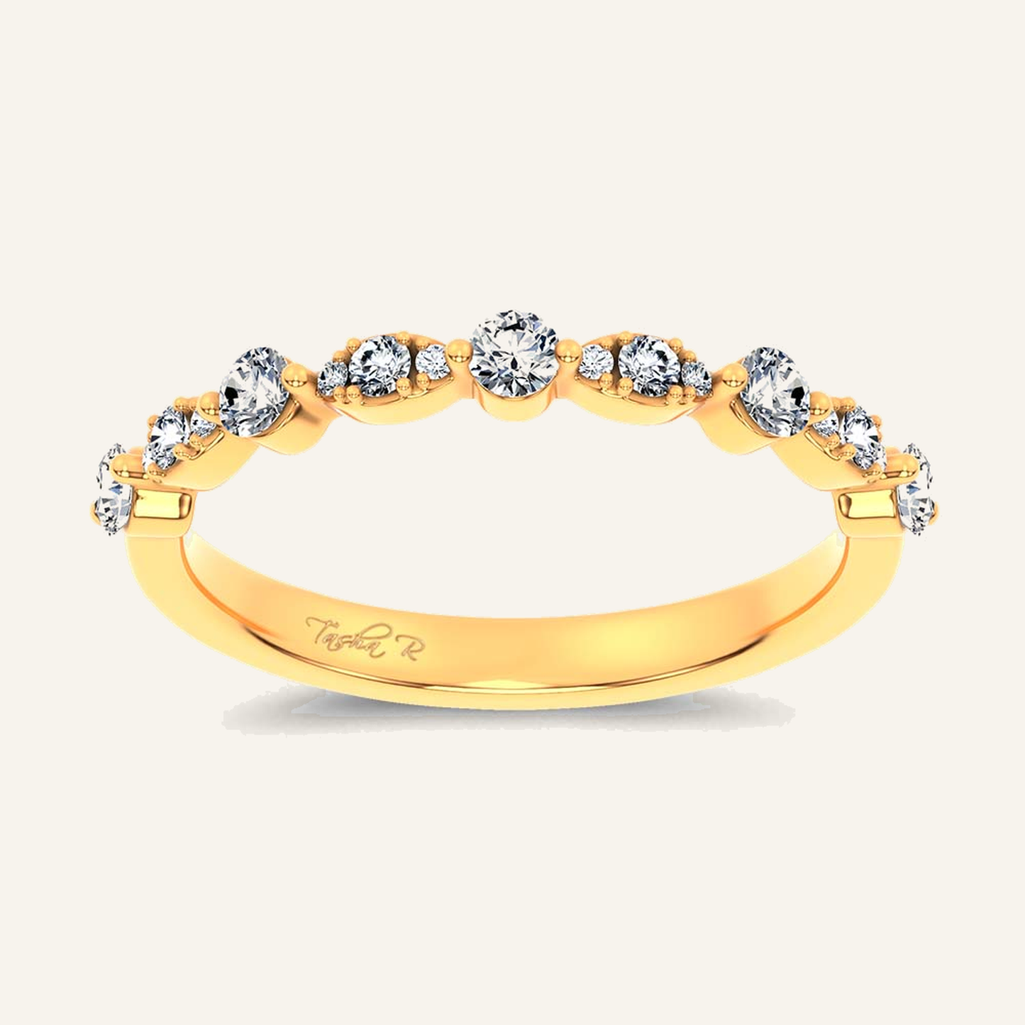 0.25CT Round Cut Certified Lab Grown Diamond Band