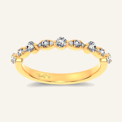0.25CT Round Cut Certified Lab Grown Diamond Band