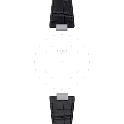 Tissot Official Black PRX 40mm Leather Strap With Steel Endpiece 3