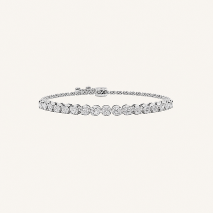 1CT Round Cut Lab Grown Diamond Bolo Bracelet