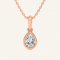 0.50CT Pear Cut Lab Grown Diamond Pendant Necklace