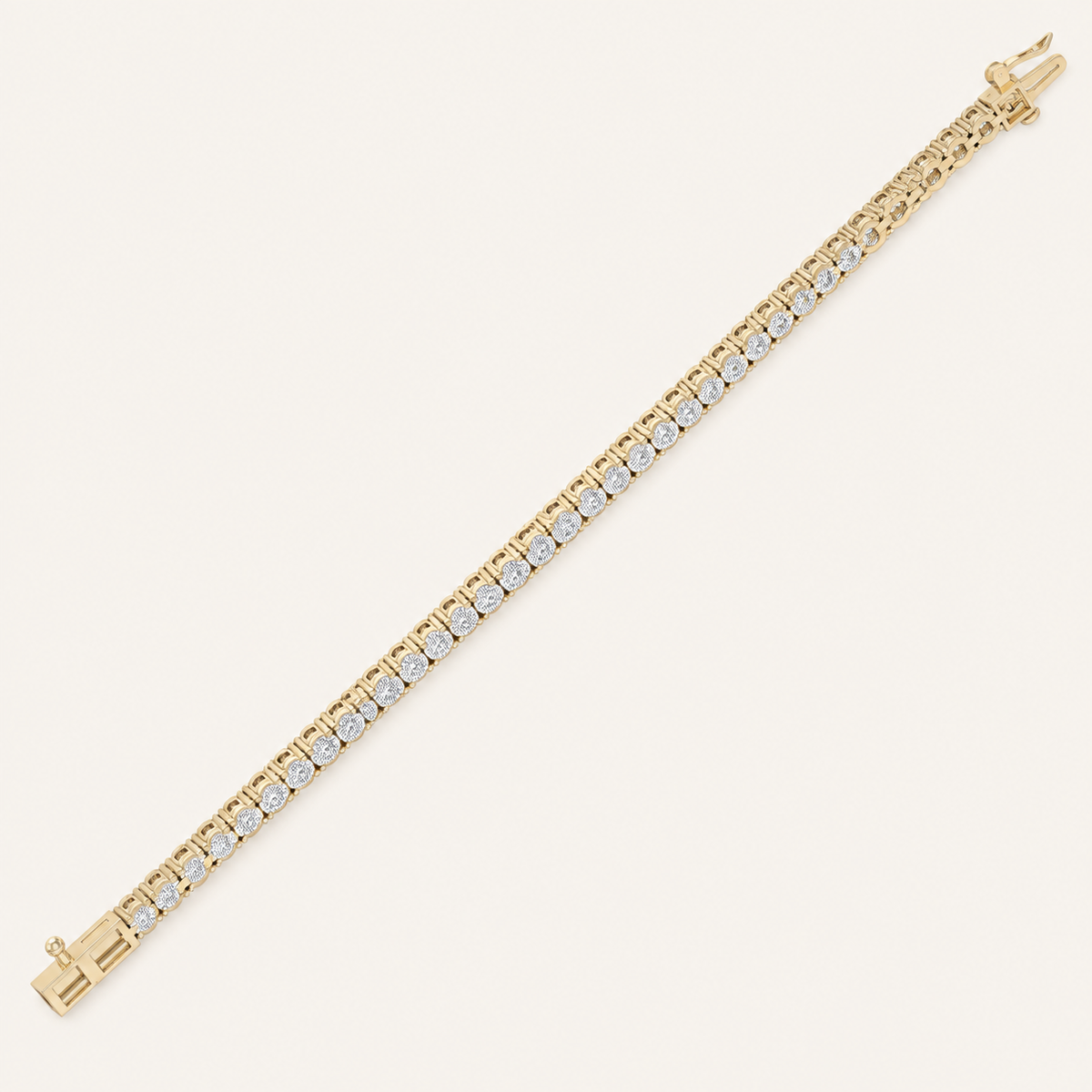 5.00CT Round Cut Lab Grown Diamond Tennis Bracelet