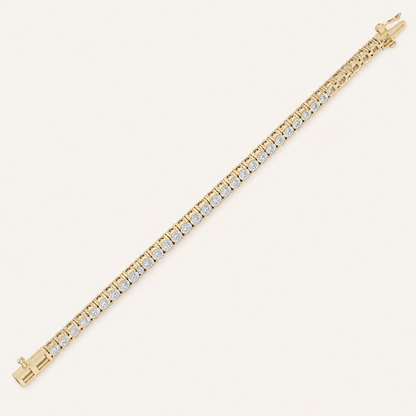5.00CT Round Cut Lab Grown Diamond Tennis Bracelet