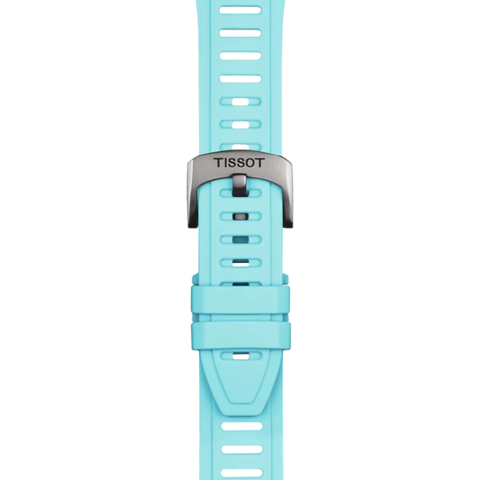 Tissot Official Ice Blue Silicone Strap Lugs 21 mm XS 2