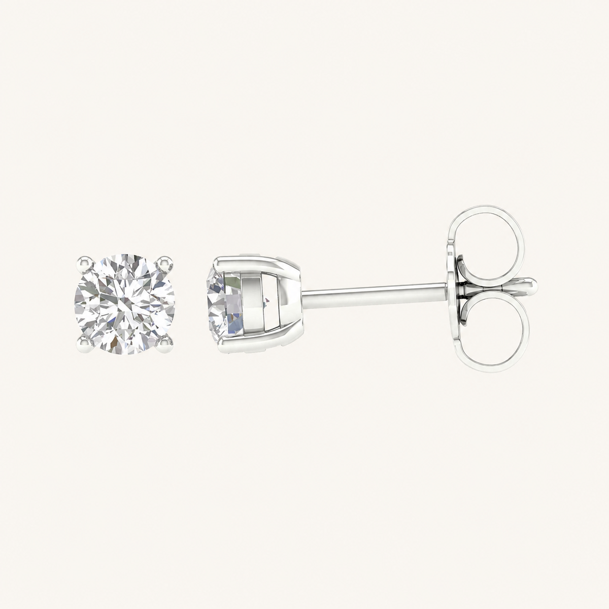 3.00CT Round Cut Lab Grown Diamond Earring
