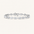 8CT Multistone lab grown diamond East & West tennis Bracelet