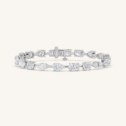 8CT Multistone lab grown diamond East & West tennis Bracelet