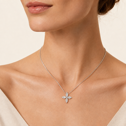 1CT Marquise Cut Lab Grown Diamond Pendant Necklace