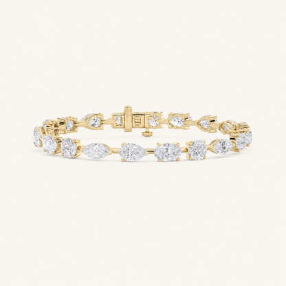 8CT Multistone lab grown diamond East & West tennis Bracelet