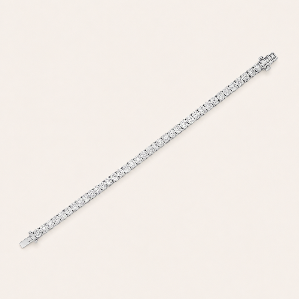 8.25CT Oval Cut Lab Grown Diamond Tennis Bracelet