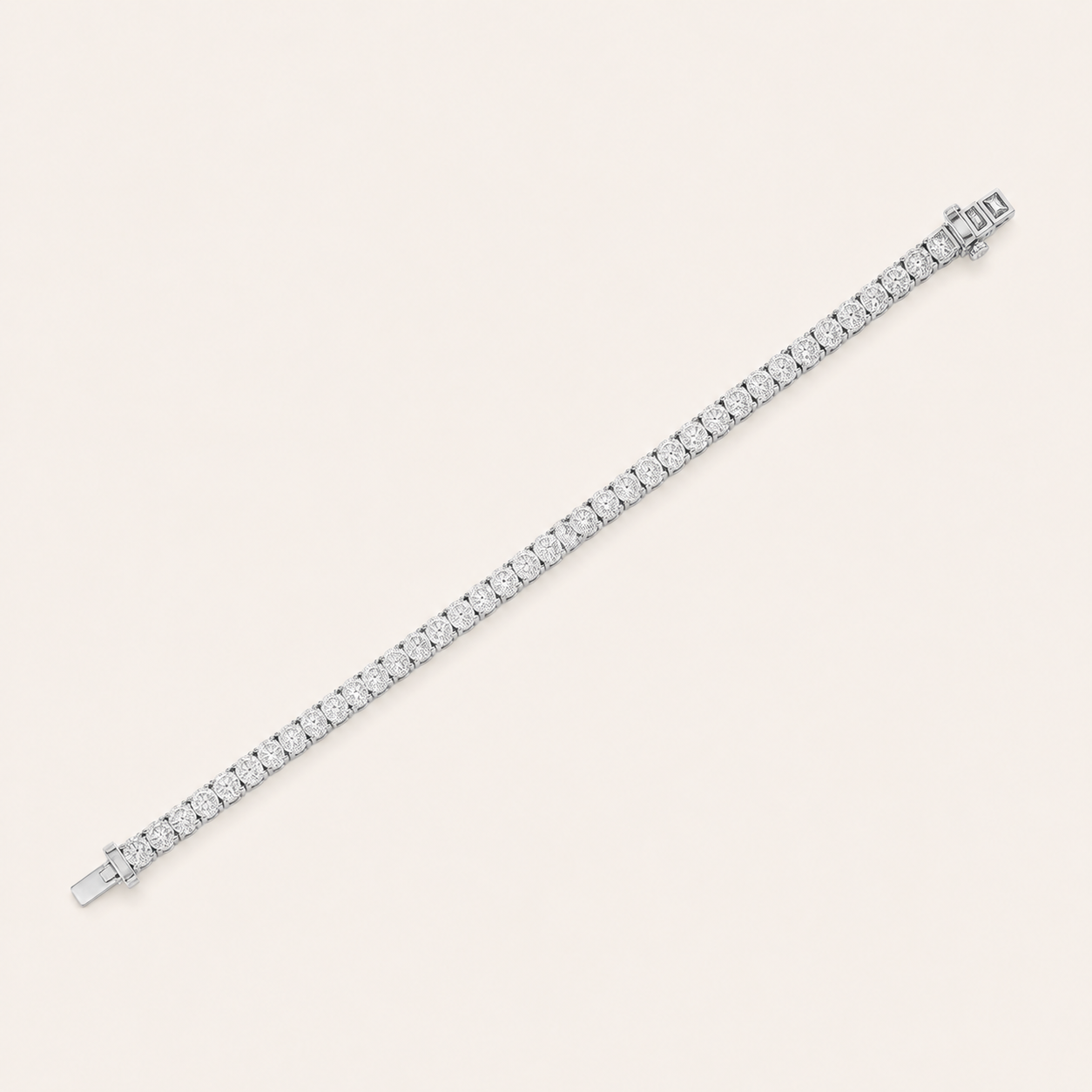 8.25CT Oval Cut Lab Grown Diamond Tennis Bracelet