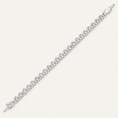 11.52CT Pear Cut Lab Grown Diamond Tennis Bracelet