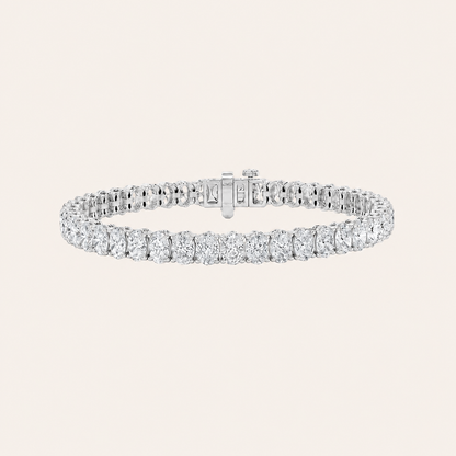 8.25CT Oval Cut Lab Grown Diamond Tennis Bracelet