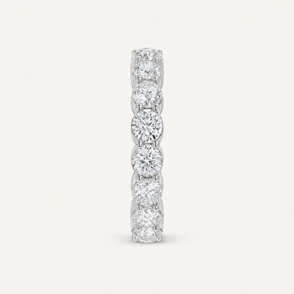 3.15 Ct Round Cut Lab Grown Diamond Split Prong Eternity Ring