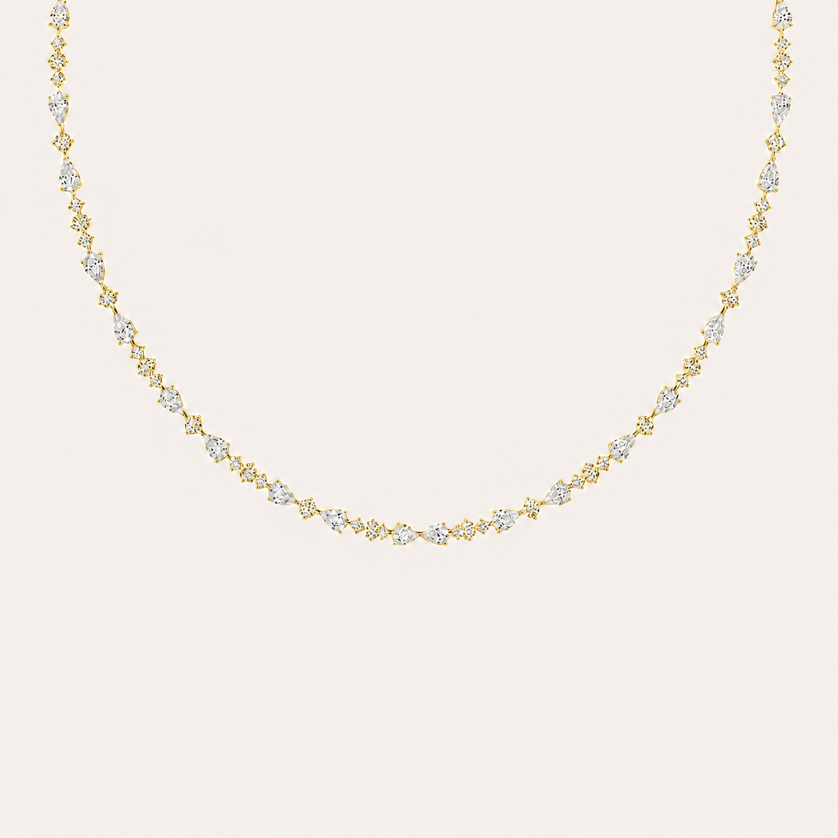 12CT Round Cut Lab Grown Diamond Tennis Necklace