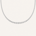10CT Round Cut Lab Grown Diamond Graduating Tennis Necklace