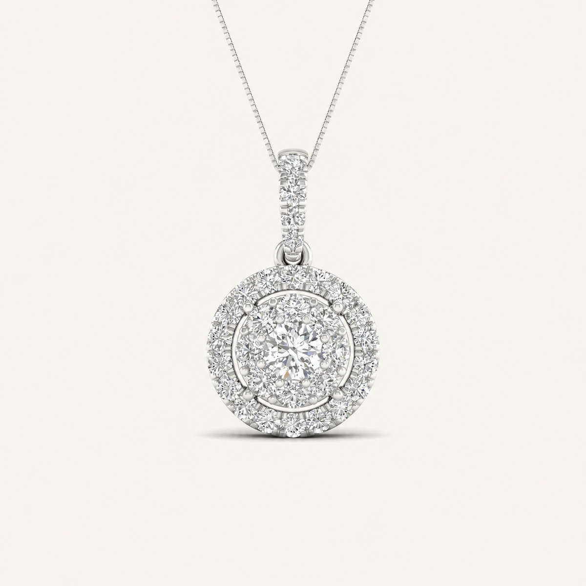 0.50CT Round Cut Lab Grown Diamond Pendant Necklace