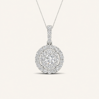 0.50CT Round Cut Lab Grown Diamond Pendant Necklace