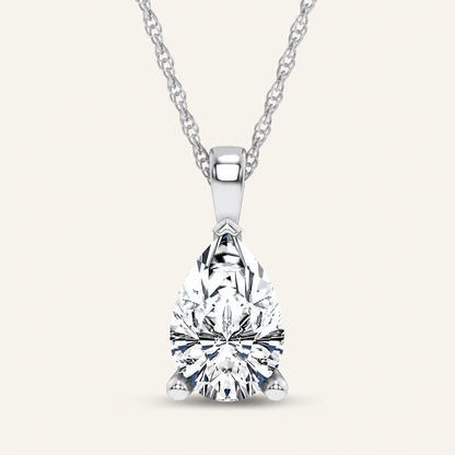 1.00CT Pear Cut Certified Lab Grown Diamond Pendant