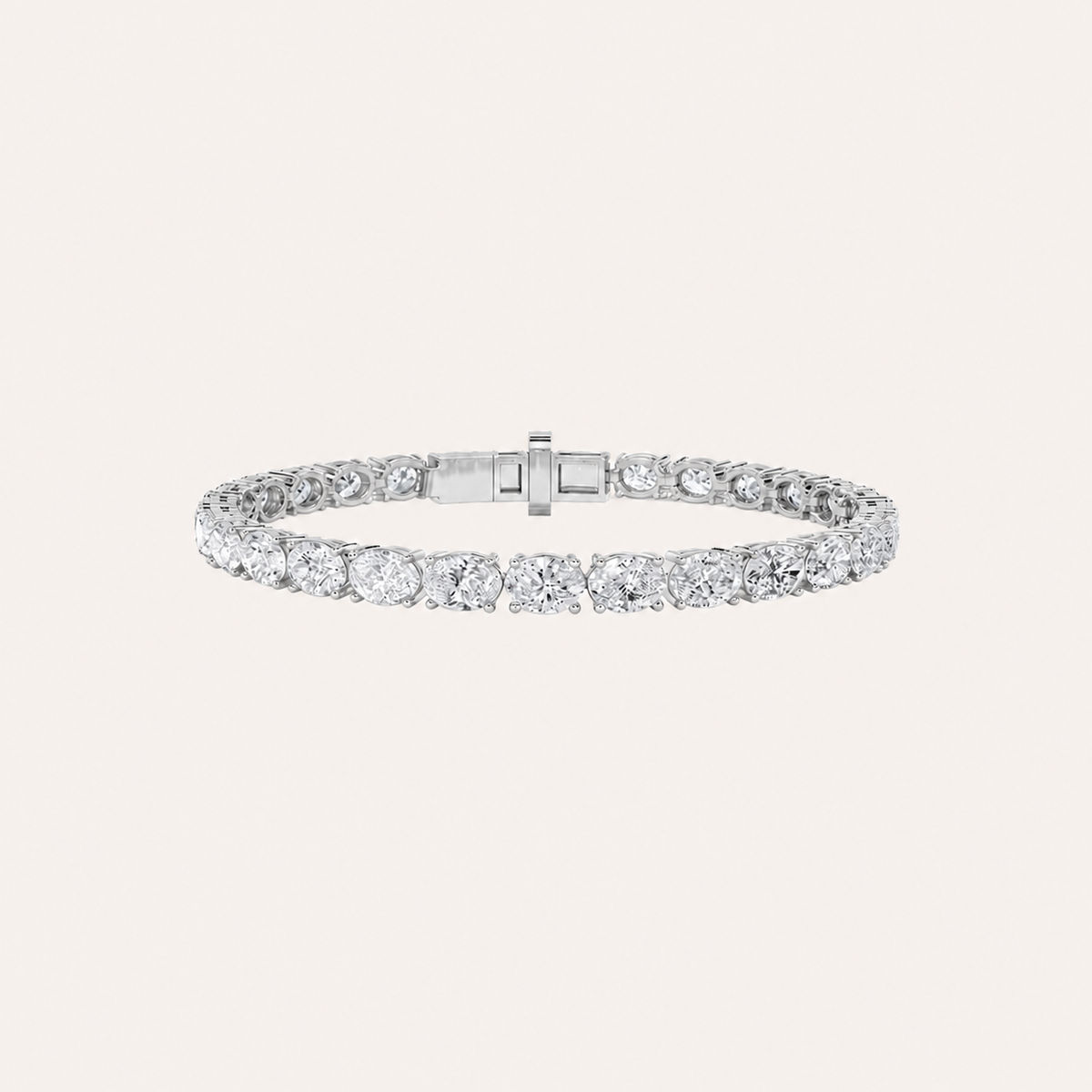 7.5CT Oval Cut Lab Grown Diamond East & West Tennis Bracelet