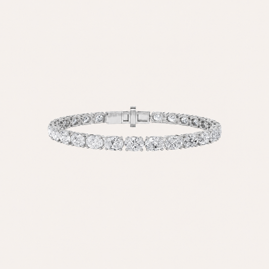 7.5CT Oval Cut Lab Grown Diamond East & West Tennis Bracelet