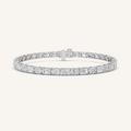 10CT Emerald And Round Cut Lab Grown Diamond Bracelet