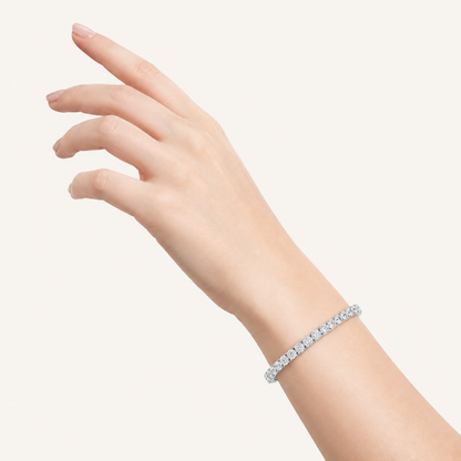 13CT Round Cut Lab Grown Diamond Tennis Bracelet